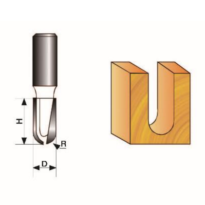 Long Blade Round Nose Bit