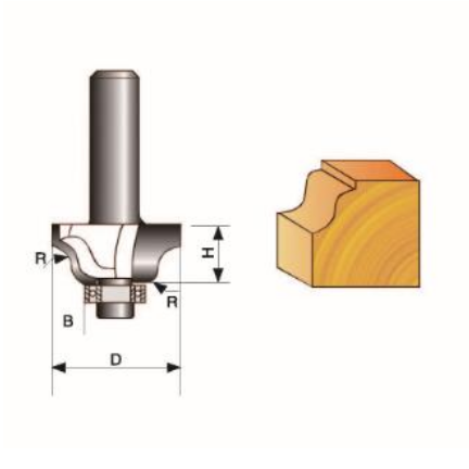 Roman Ogee Bit With Bearing