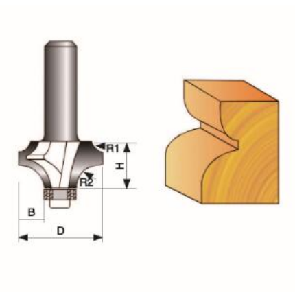 Double Corner Round Bit