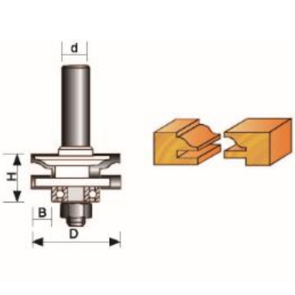 Reversible Stile & Rall Bit - Roman Ogee