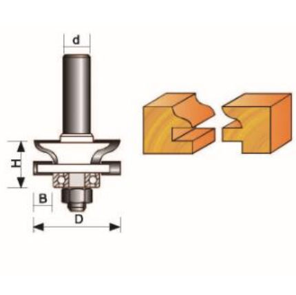 Reversible Stile & Rail Bit - Traditional Ogee